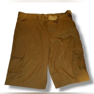Men's Brown Cargo Shorts with Belt
